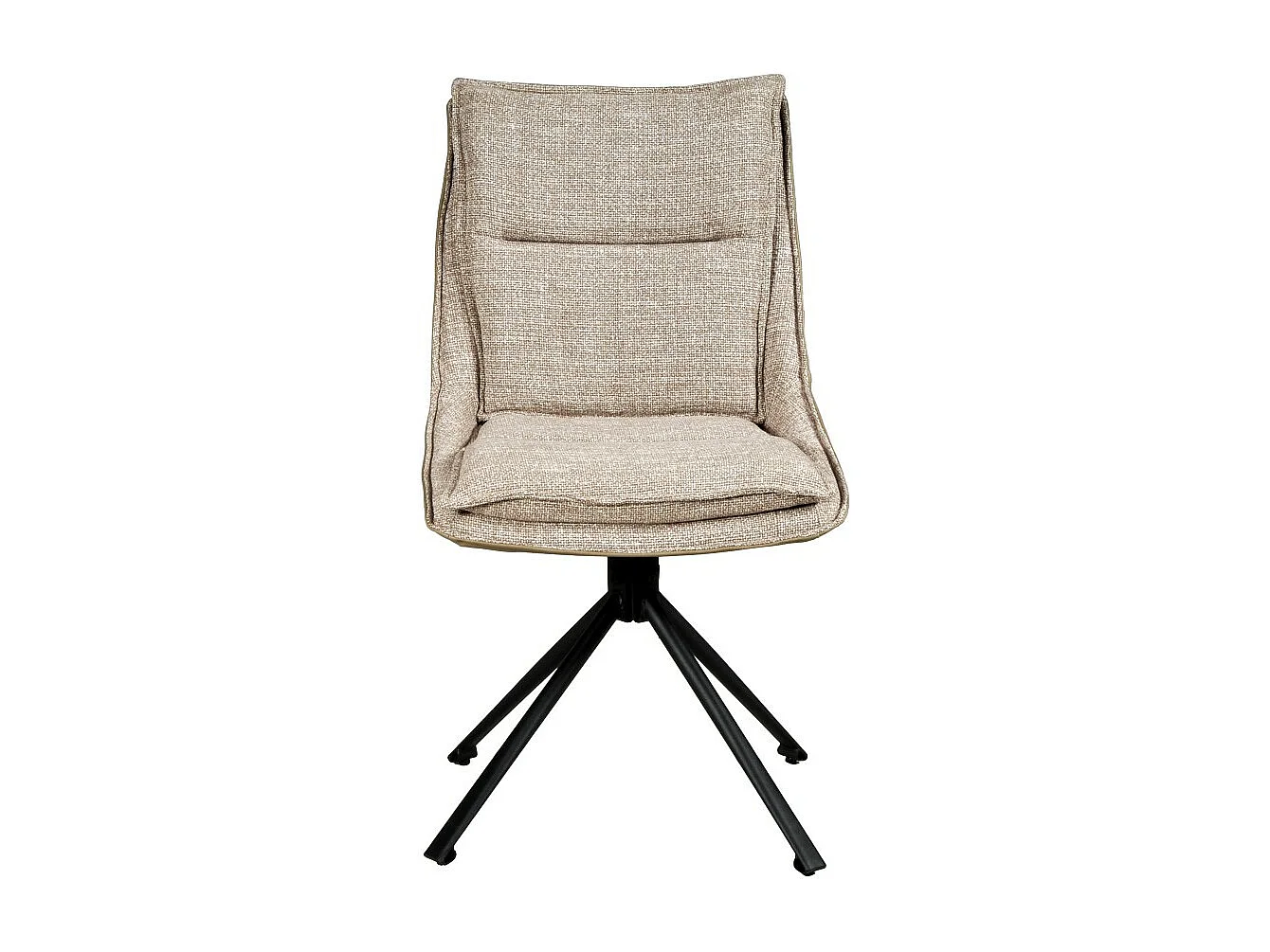 Lot de 2 chaises pivotantes de salle à manger JAVA / Beige