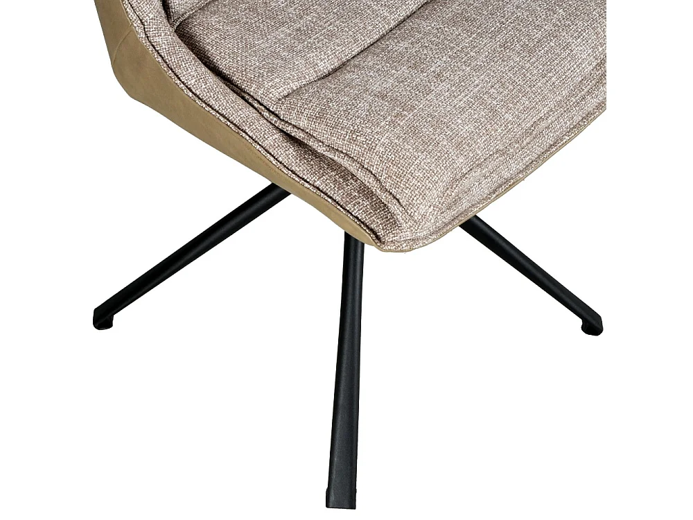 Lot de 2 chaises pivotantes de salle à manger JAVA / Beige