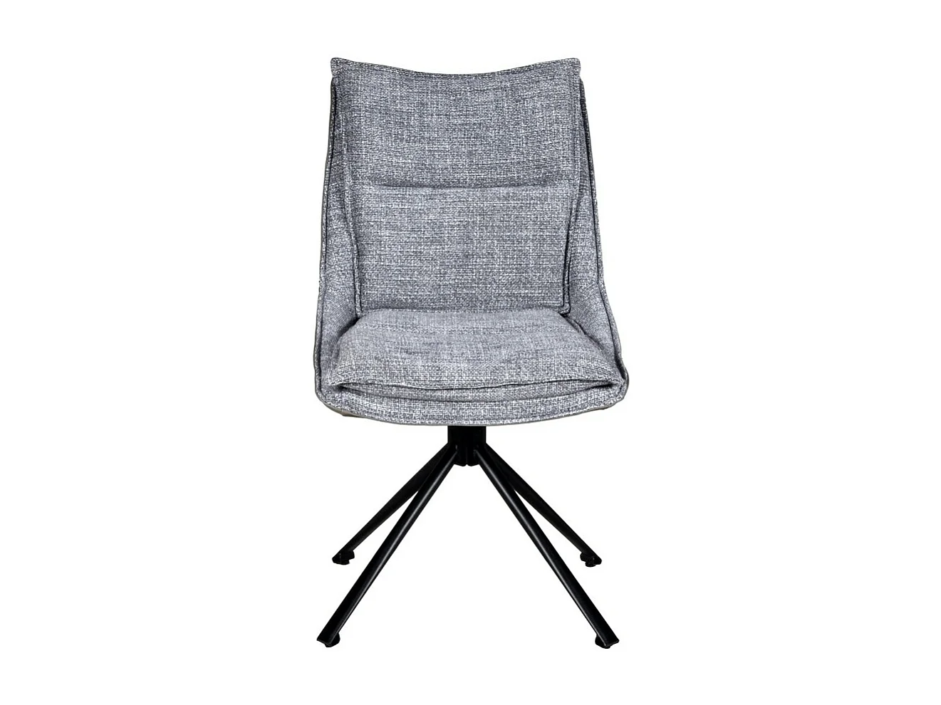 Lot de 2 chaises pivotantes de salle à manger JAVA / Gris foncé