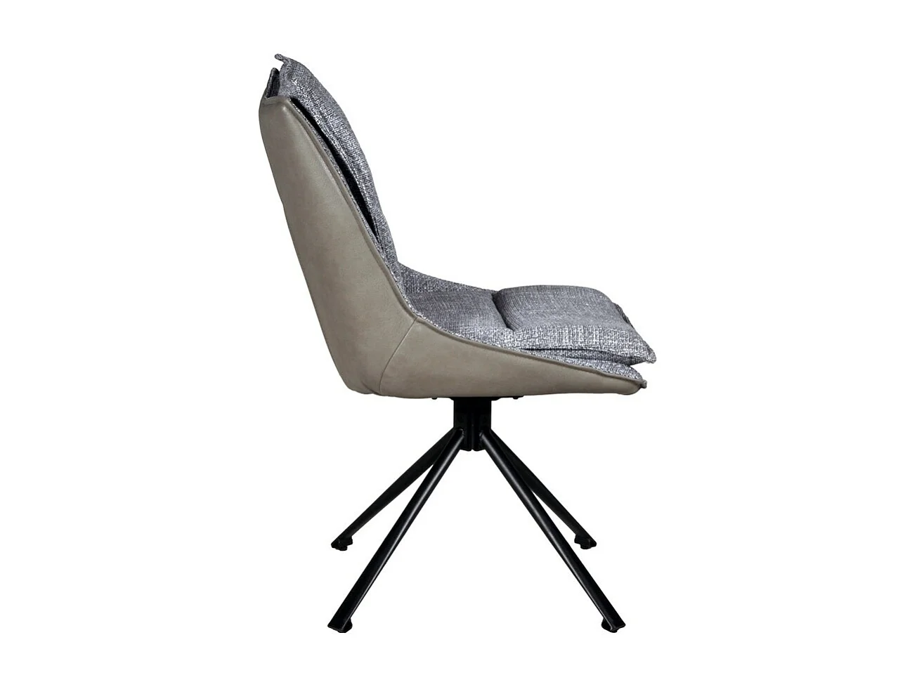 Lot de 2 chaises pivotantes de salle à manger JAVA / Gris foncé