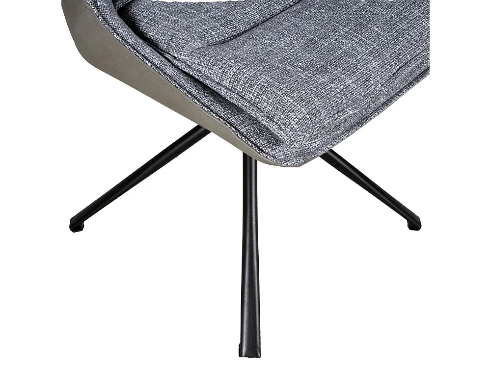 Lot de 2 chaises pivotantes de salle à manger JAVA / Gris foncé