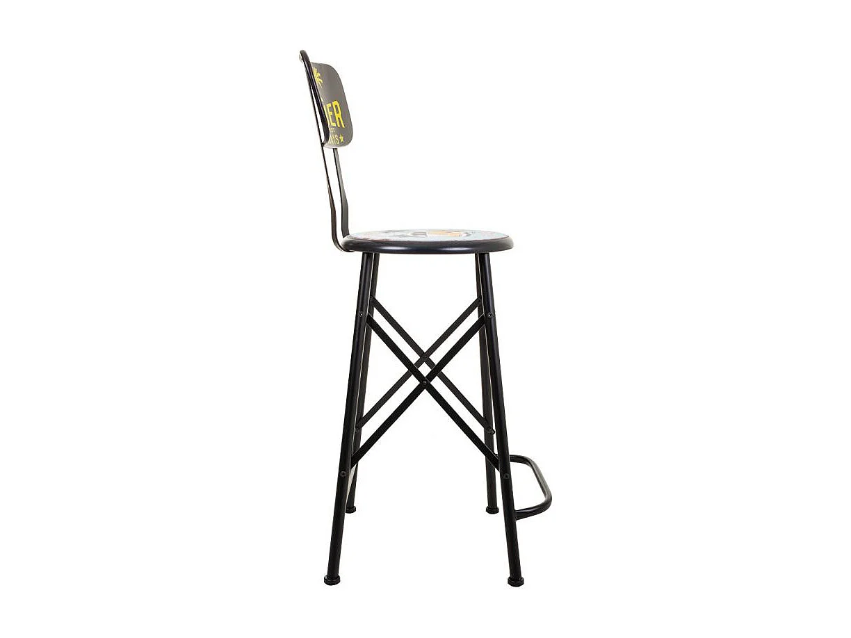 Metallhocker schwarz, 46x100x40H cm