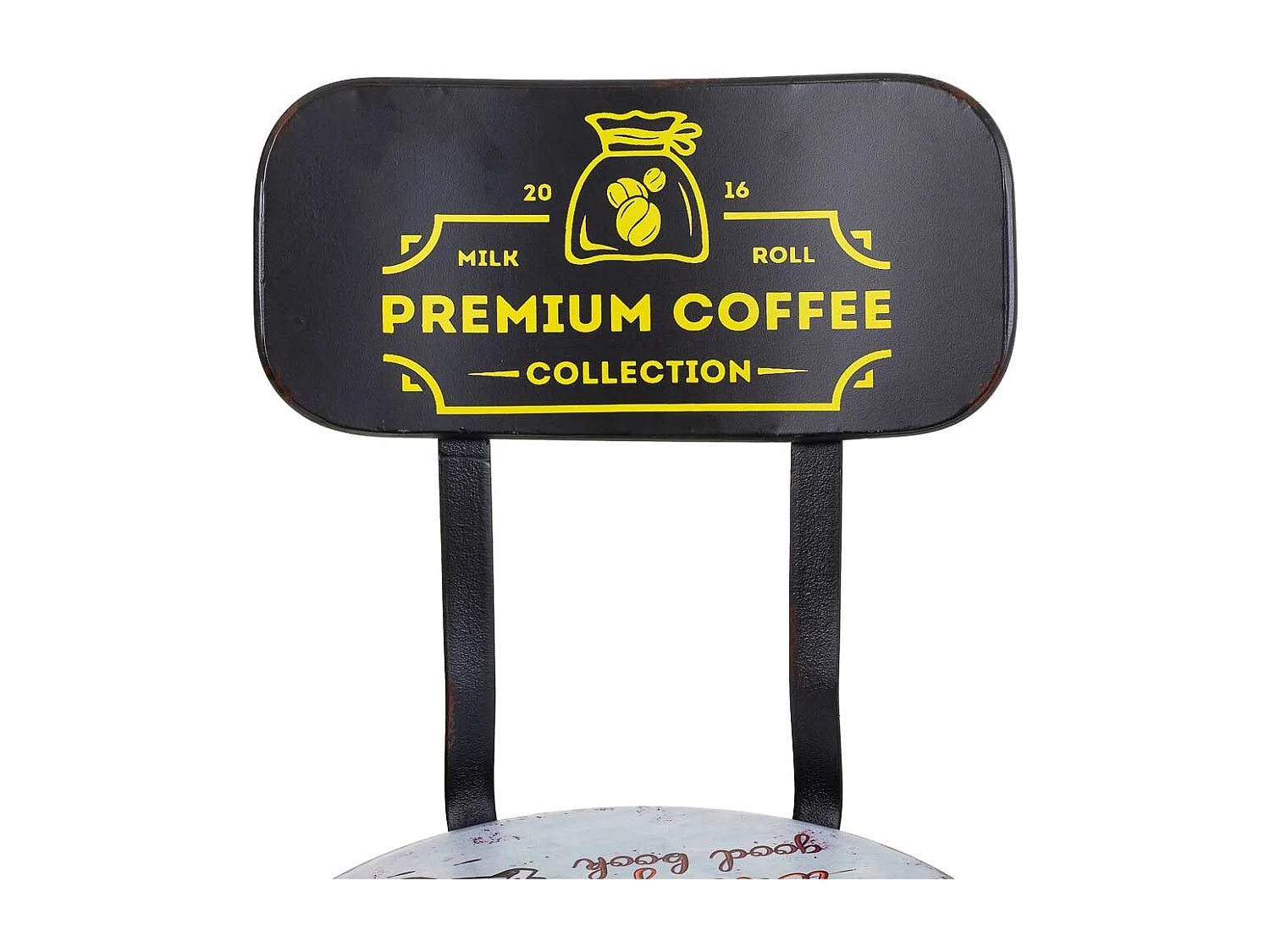 Sgabello in metallo nero 46x100x40h cm