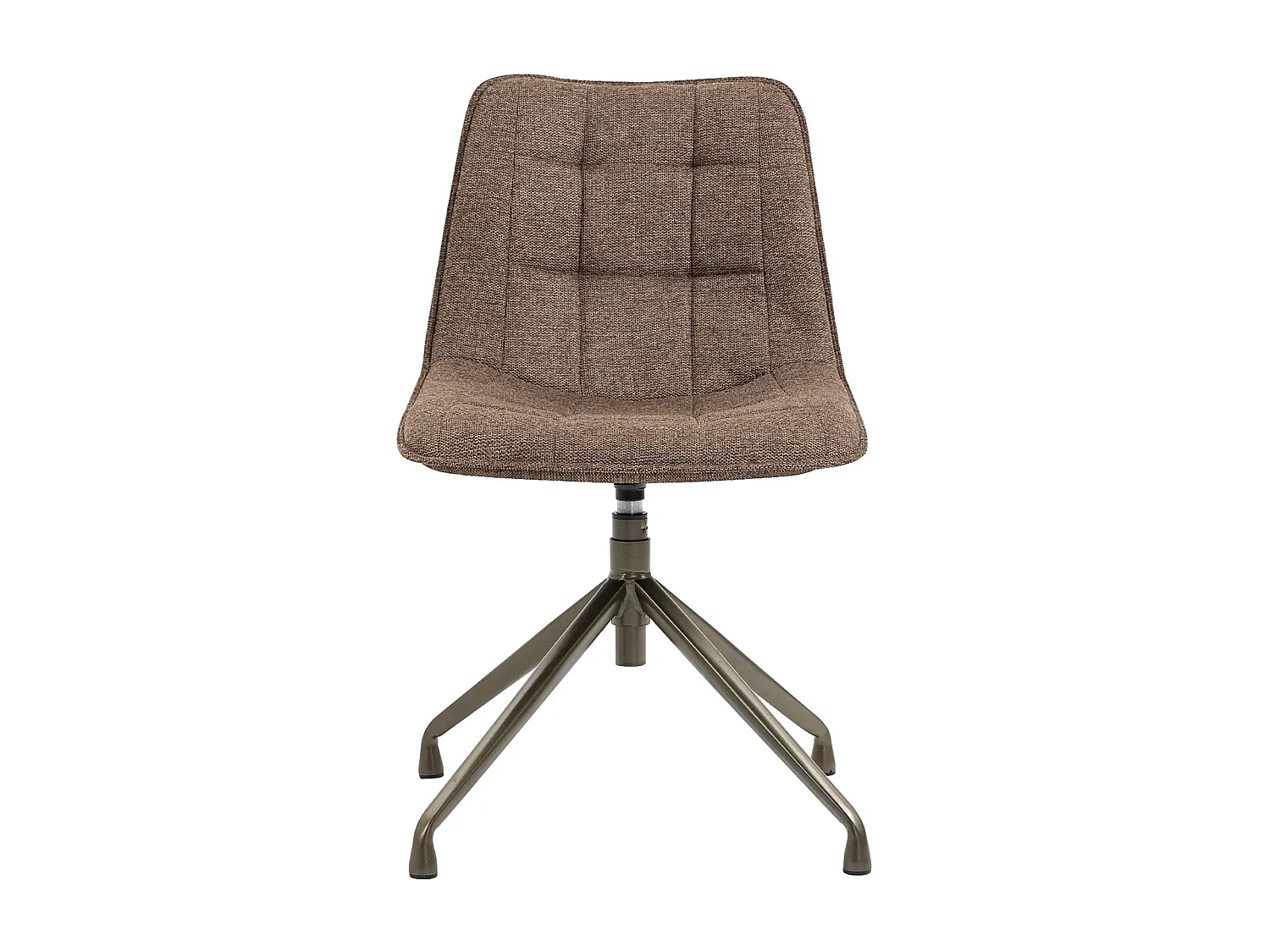 Lot de 2 chaises de salle à manger RIO avec piètement métal et revêtement en tissu brun clair