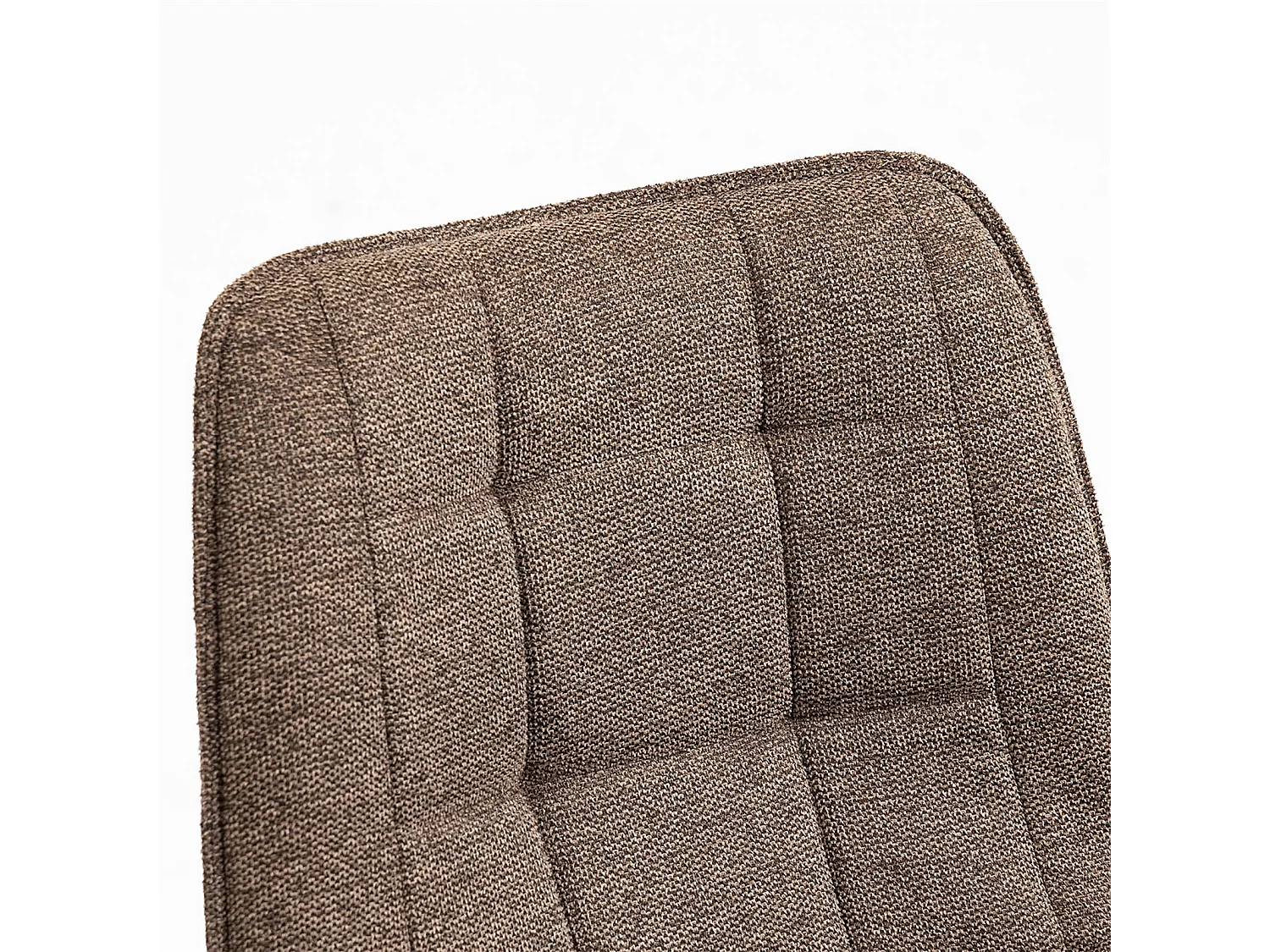 Lot de 2 chaises de salle à manger RIO avec piètement métal et revêtement en tissu brun clair