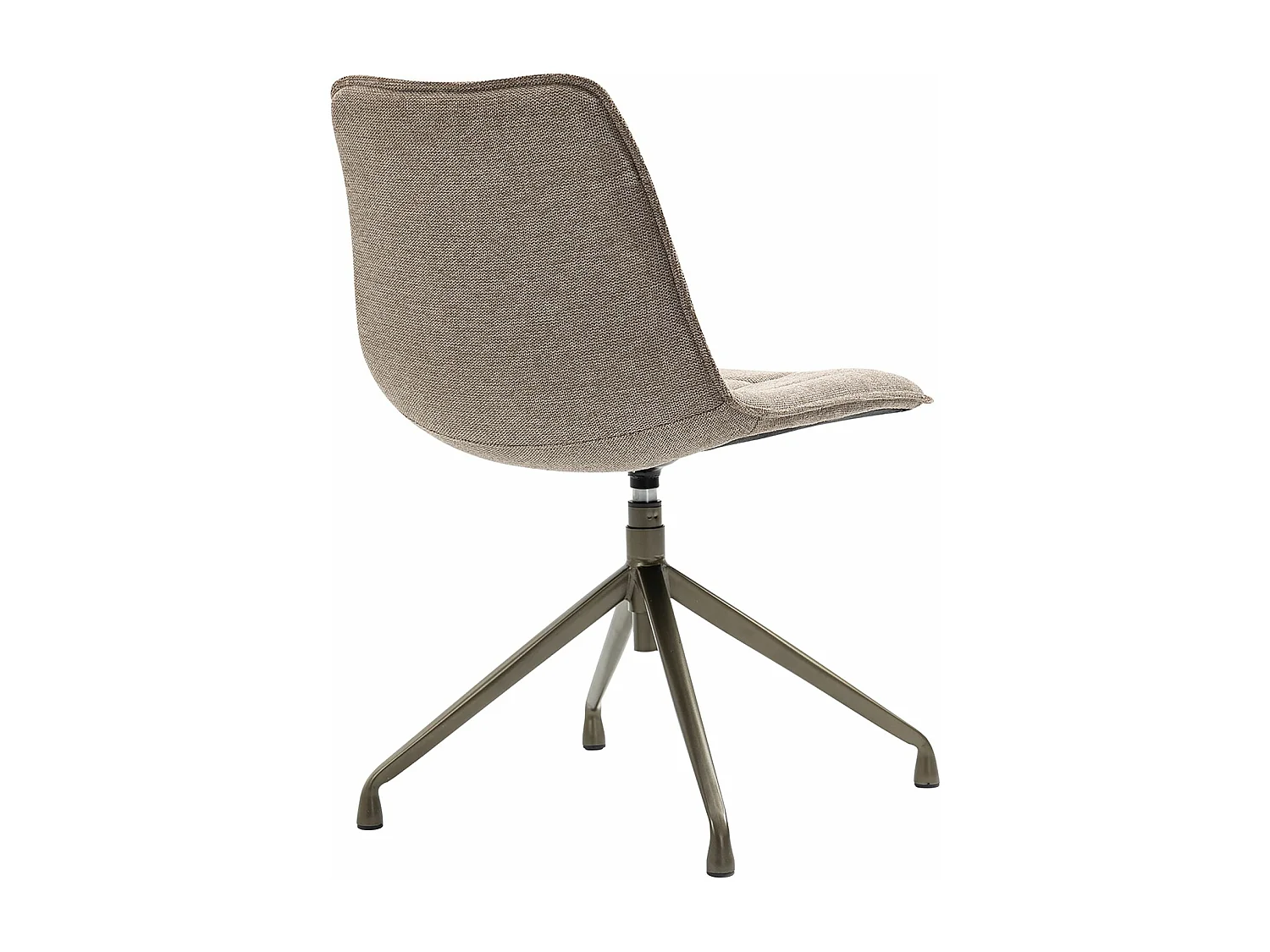 Lot de 2 chaises de salle à manger RIO avec piètement métal et revêtement en tissu beige