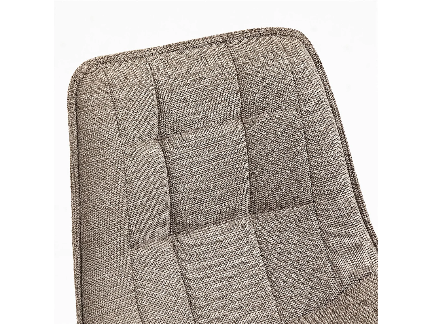 Lot de 2 chaises de salle à manger RIO avec piètement métal et revêtement en tissu beige