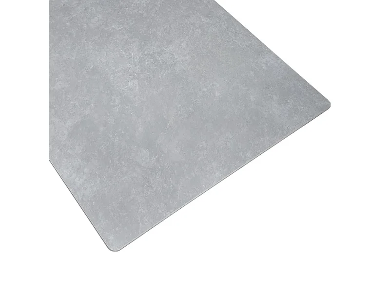 Table 160 cm céramique gris béton pieds évasés métal noir - RYDER 2