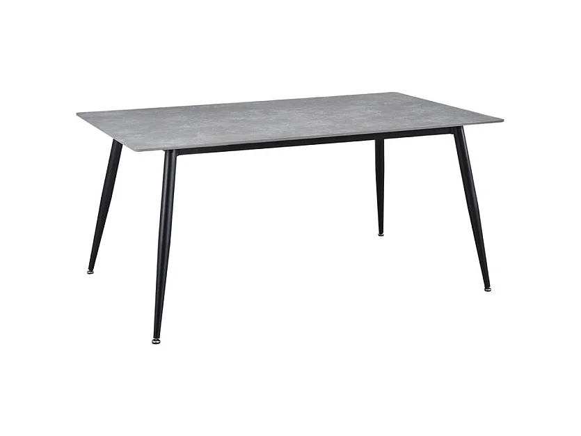 Table 160 cm céramique gris béton pieds évasés métal noir - RYDER 2