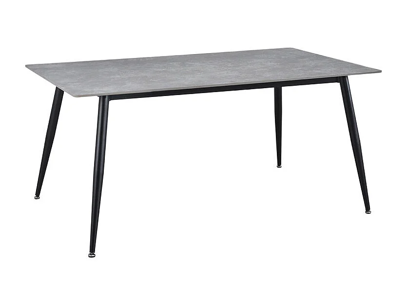 Table 160 cm céramique gris béton pieds évasés métal noir - RYDER 2