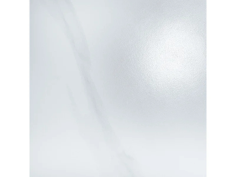 Table 130 x 70 cm céramique blanc marbré pieds métal noir - RYDER 2