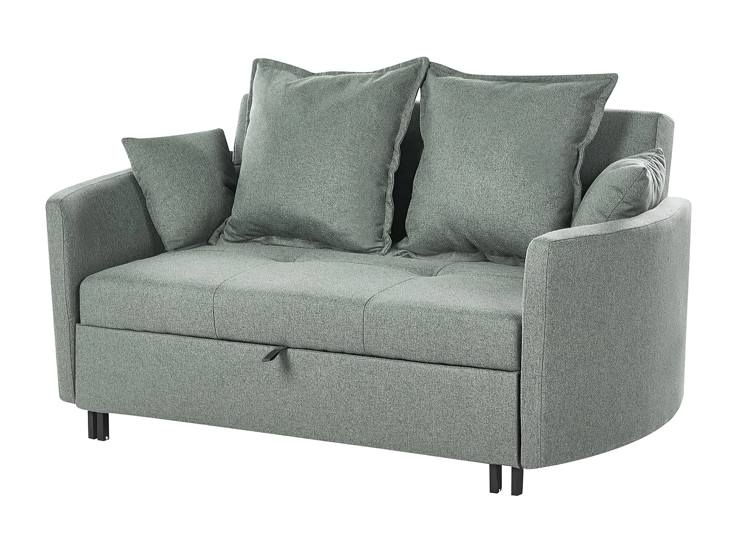 Divano letto HOVIN Tessuto Verde 2 posti