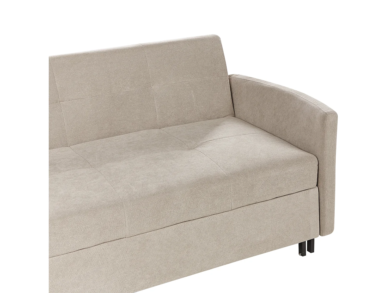 Canapé-lit 2 places HOVIN Tissu Taupe