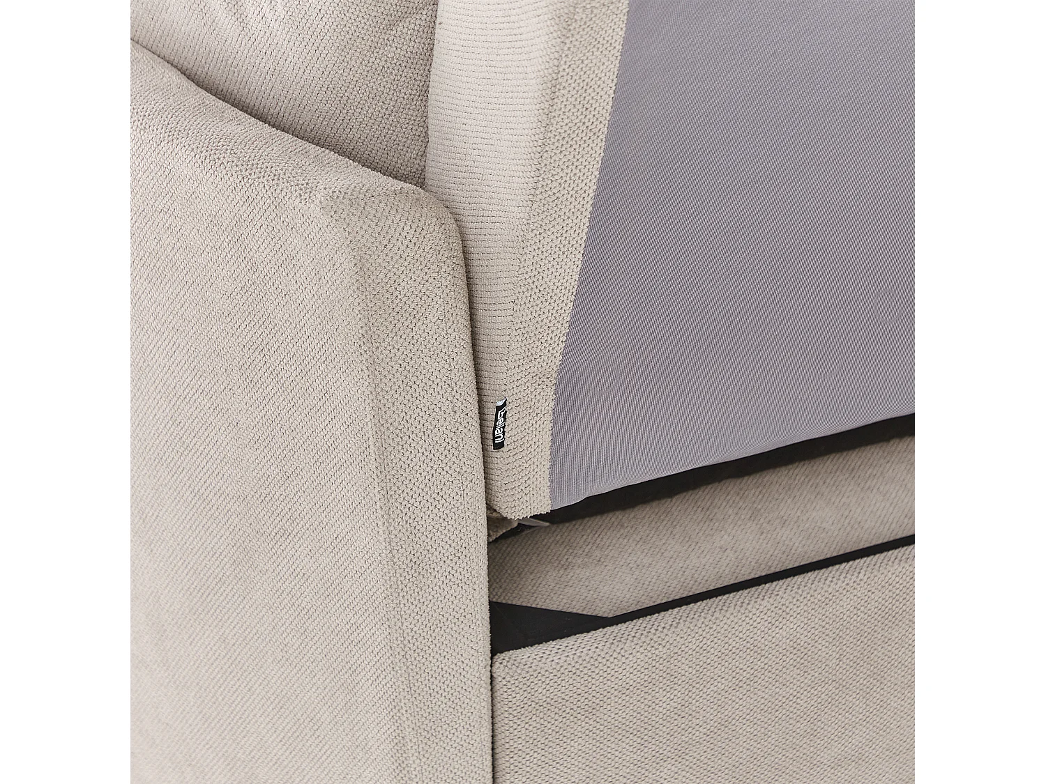 Canapé-lit 2 places HOVIN Tissu Taupe