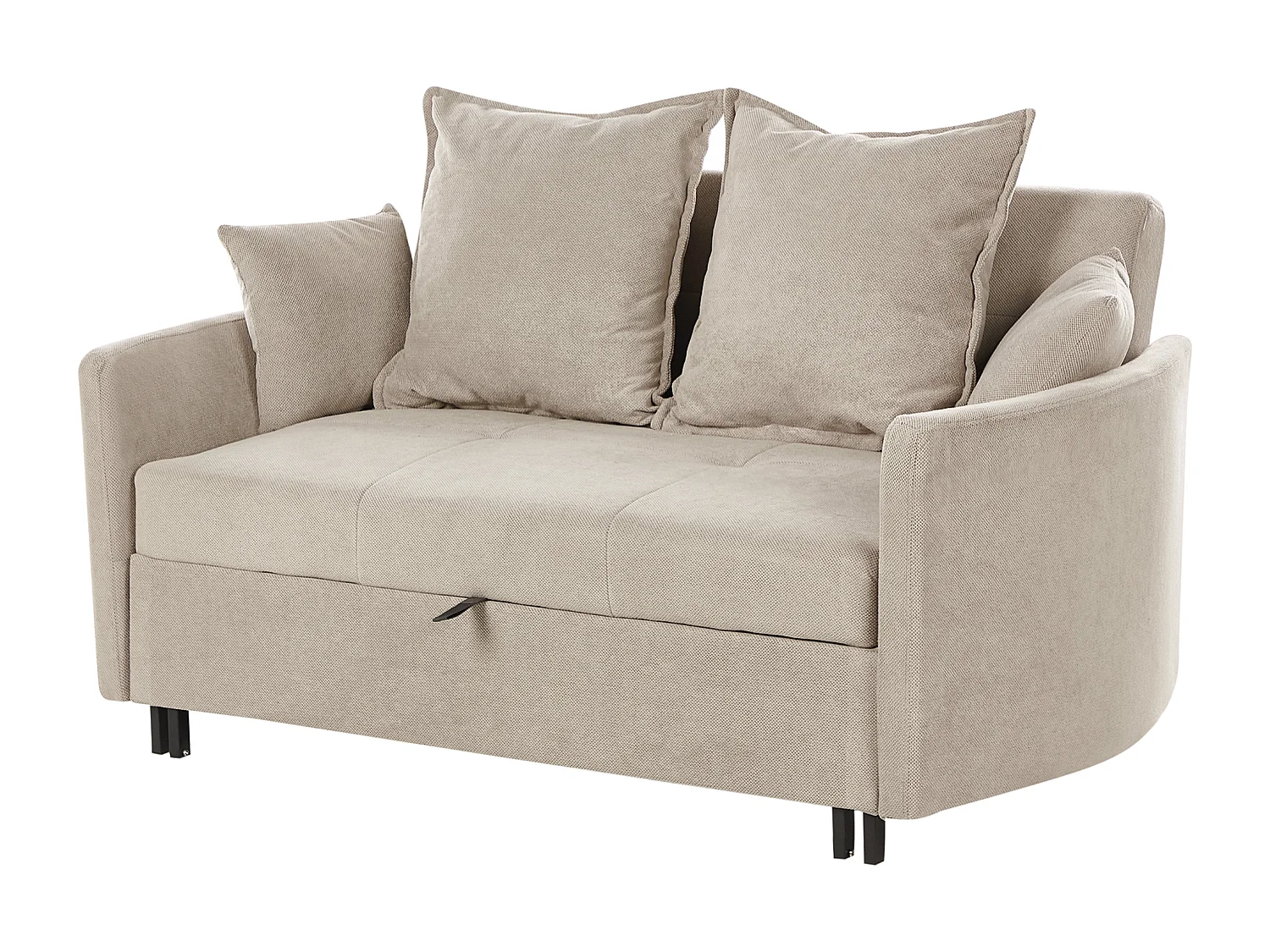 Canapé-lit 2 places HOVIN Tissu Taupe