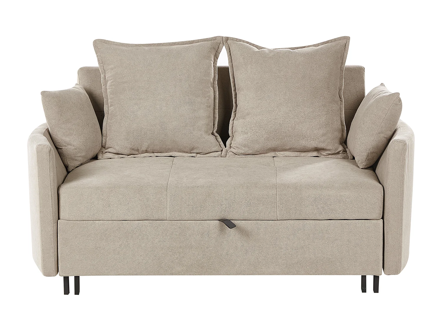 Canapé-lit 2 places HOVIN Tissu Taupe