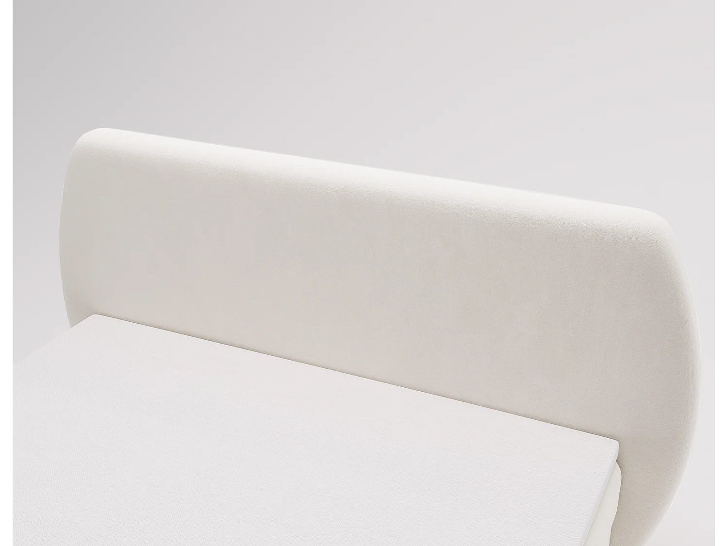 Boxspringbed 140x200 Cartagena - bed met geïntegreerde veringmatras, topper, opbergruimte - gestoffeerd bed crème (Komodo 10)