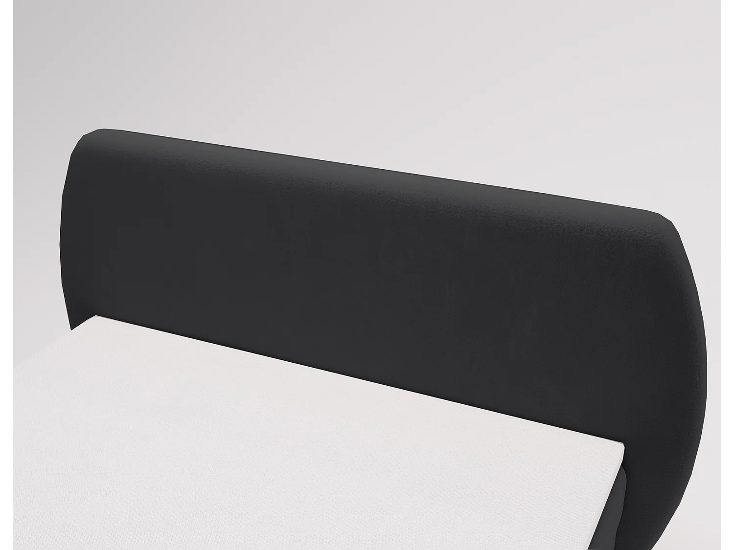 Lit adulte 180x200 cm Cartagena - Lit capitonné avec Rangement, Matelas H3 - Lit double Noir (Komodo 23)