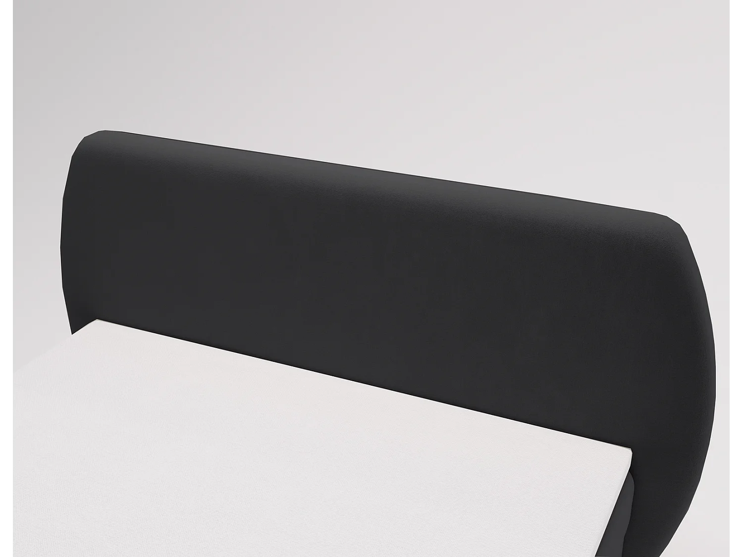 Lit adulte 180x200 cm Cartagena - Lit capitonné avec Rangement, Matelas H3 - Lit double Noir (Komodo 23)