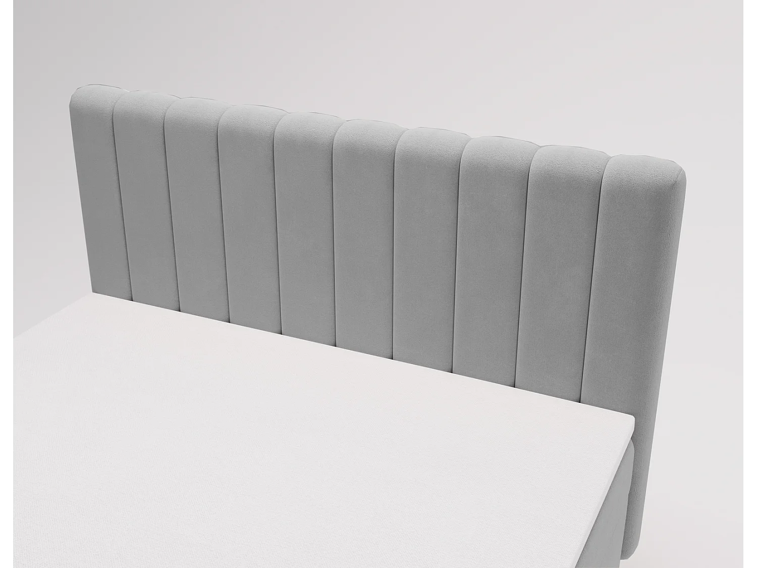 Lit adulte 180 x 200 Florence Box - Lit avec Rangement et Matelas Ressorts ensachés, Lit Gris clair (Komodo 20)