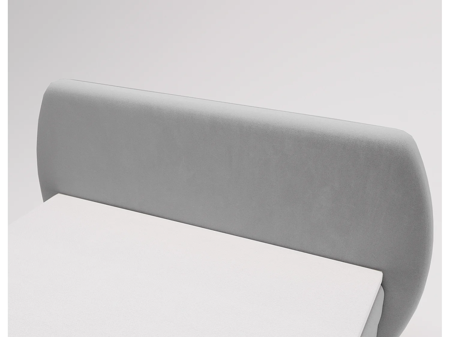 Boxspringbed 180x200 Cartagena - bed met geïntegreerde veringmatras, topper, opbergruimte - gestoffeerd bed lichtgrijs (Komodo 20)