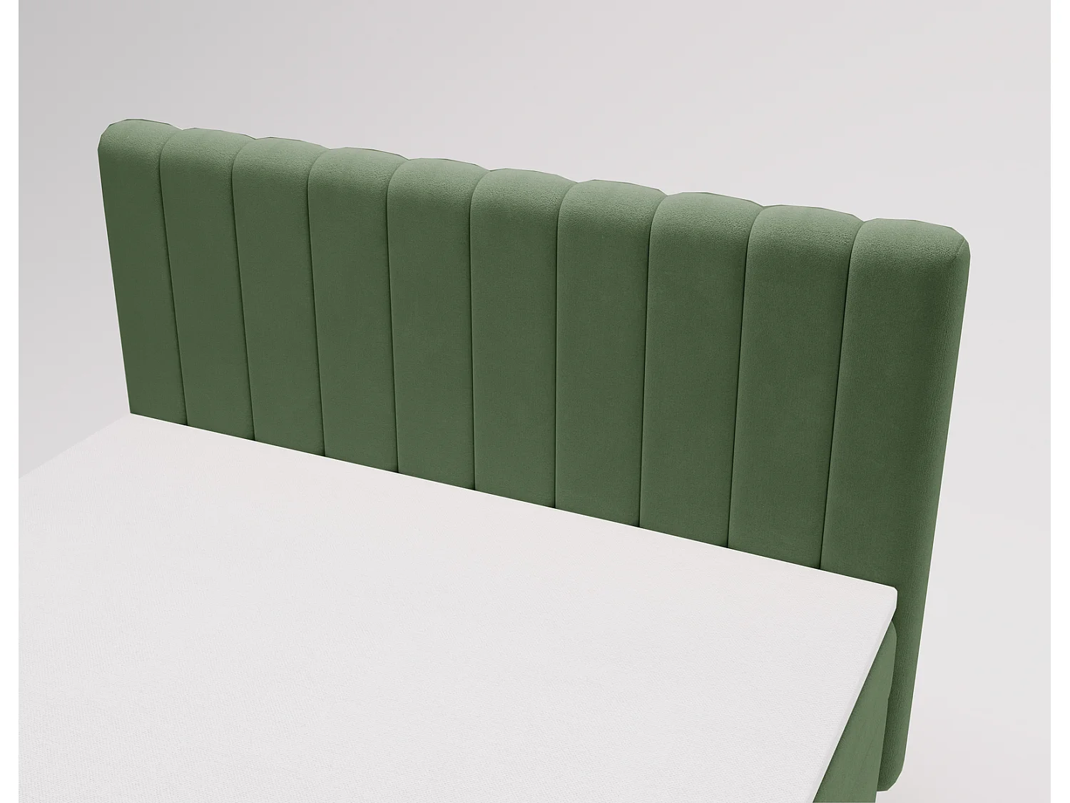 Lit adulte 180 x 200 Florence Box - Lit avec Rangement et Matelas Ressorts ensachés, Lit Vert (Komodo 61)