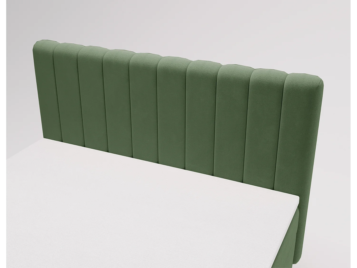 Tweepersoonsbed 180x200 Florence Box, gestoffeerd bed met opbergruimte - bed met matras en topper, vert (Komodo 61)