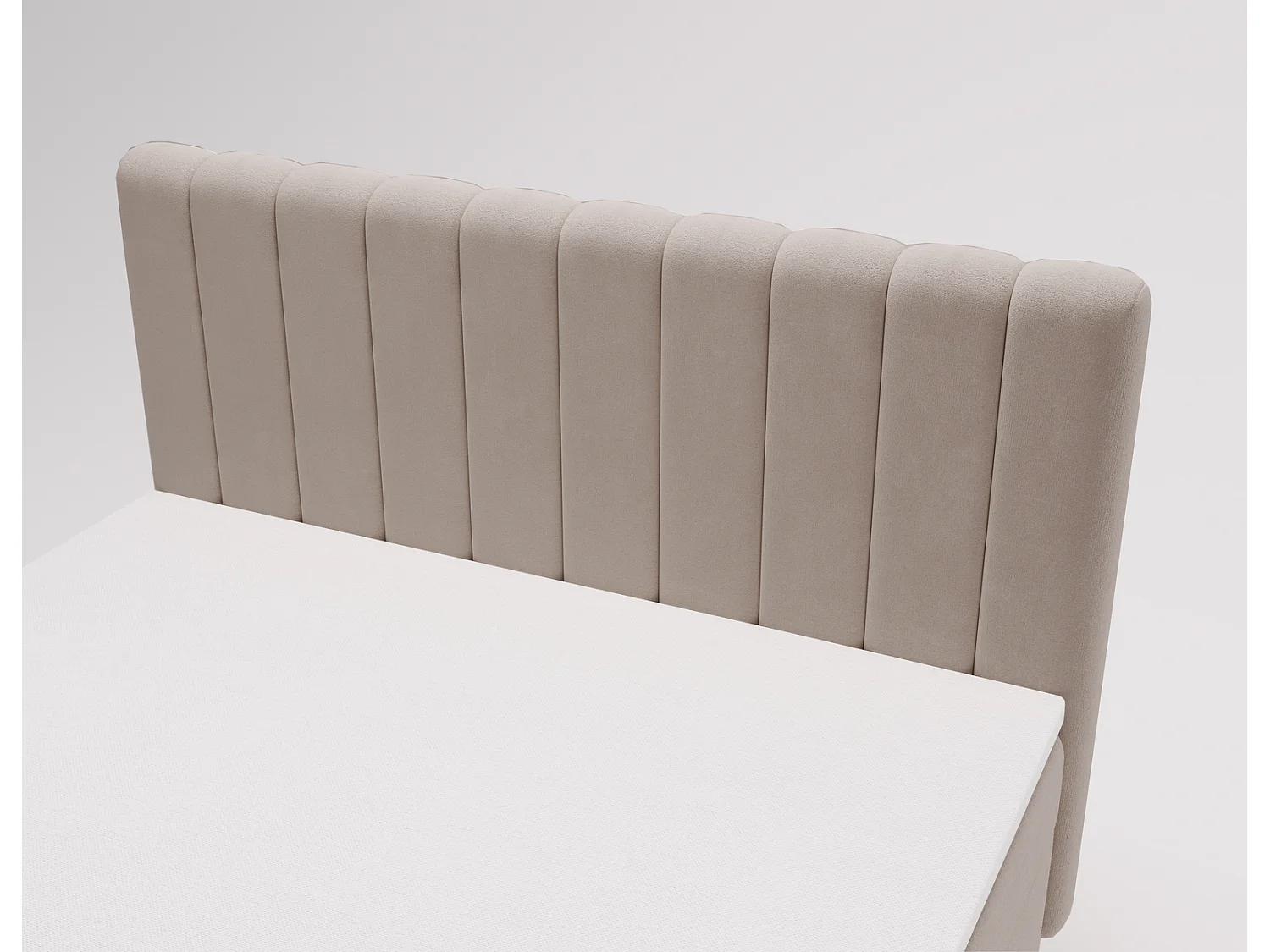 Tweepersoonsbed 160x200 Florence Box, gestoffeerd bed met opbergruimte - bed met matras en topper, beige (Komodo 11)