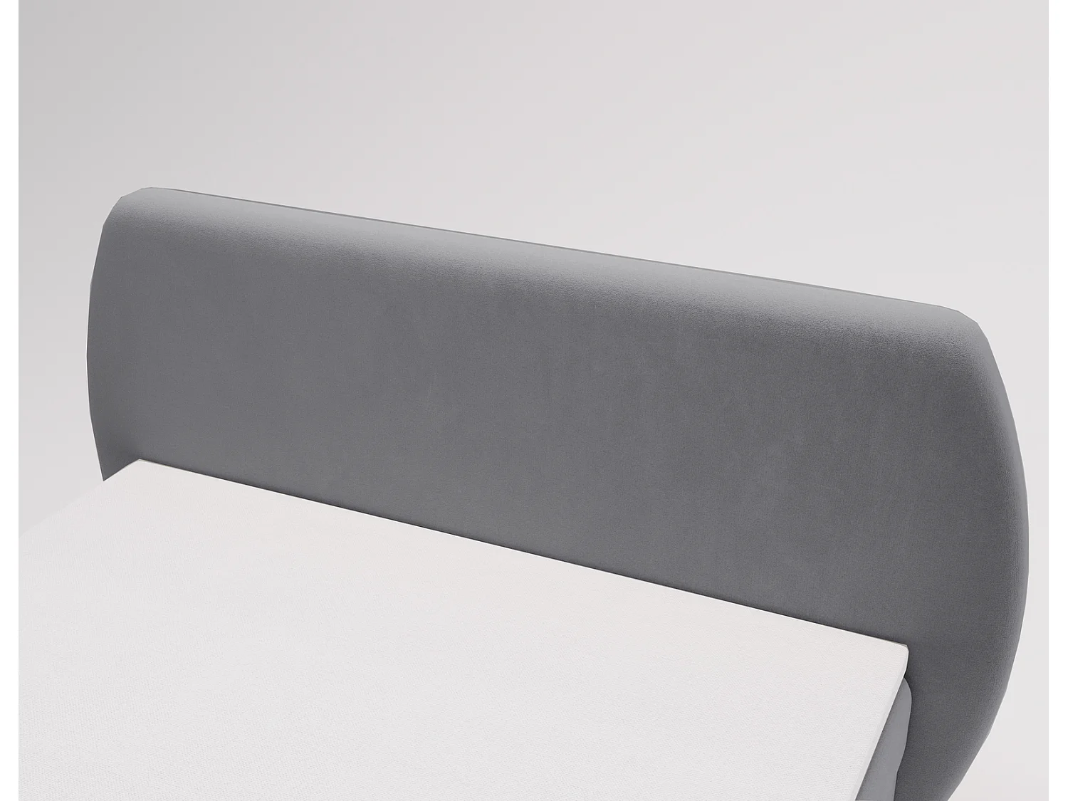 Lit adulte 160x200 cm Cartagena - Lit capitonné avec Rangement, Matelas H3 - Lit double Gris (Komodo 21)