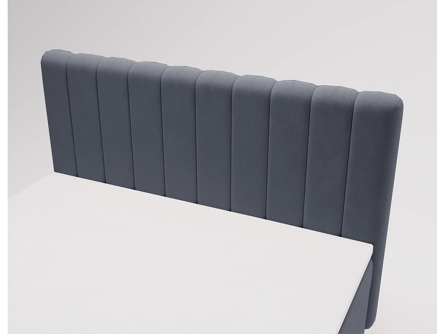 Tweepersoonsbed 180x200 Florence Box, gestoffeerd bed met opbergruimte - bed met matras en topper, grijs (Komodo 21)