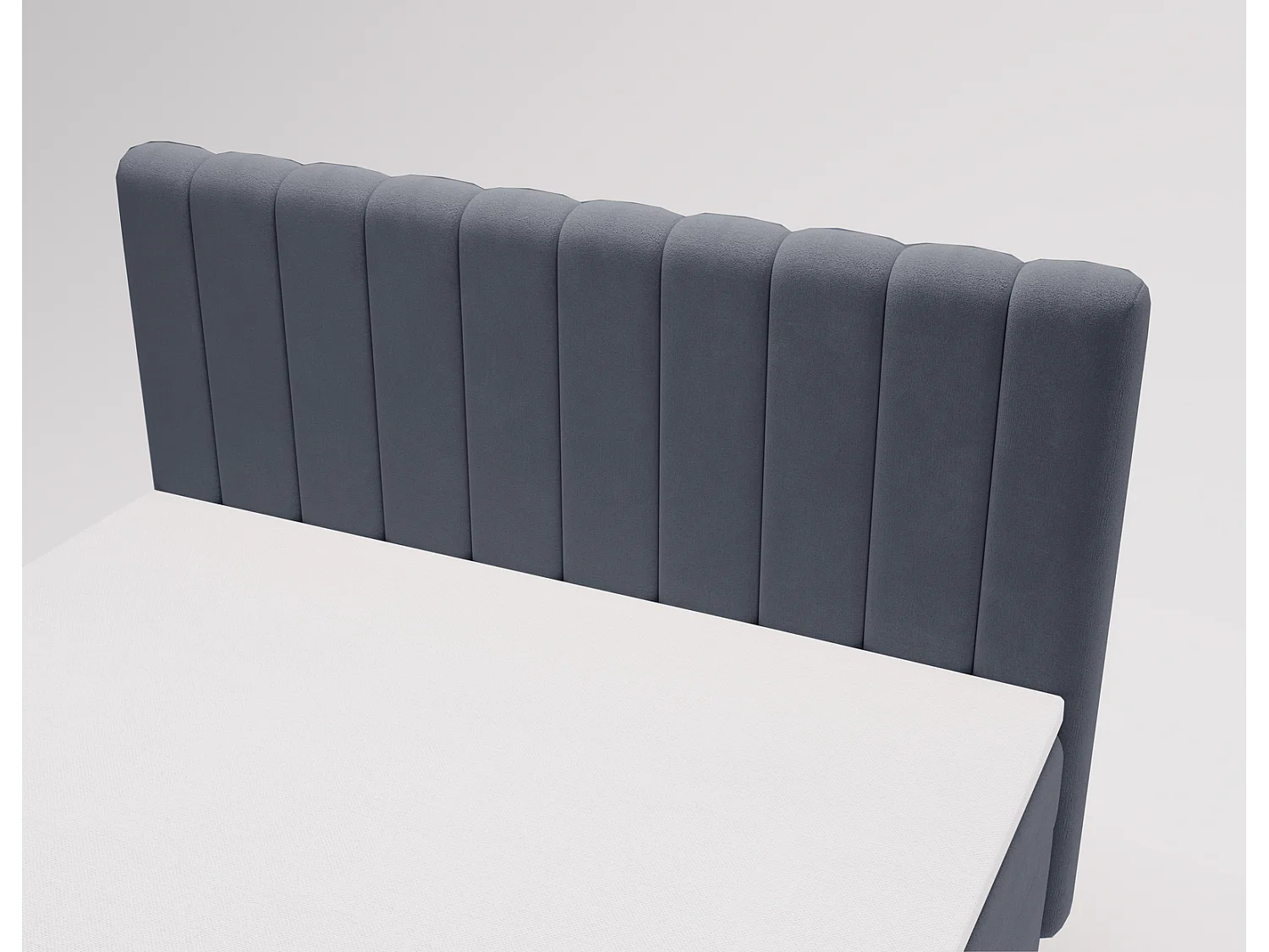 Lit adulte 180 x 200 Florence Box - Lit avec Rangement et Matelas Ressorts ensachés, Lit Gris (Komodo 21)