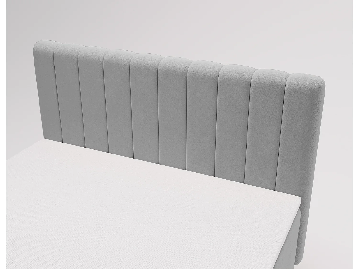 Lit adulte 140 x 200 Florence Box - Lit avec Rangement et Matelas Ressorts ensachés, Lit Gris clair (Komodo 20)