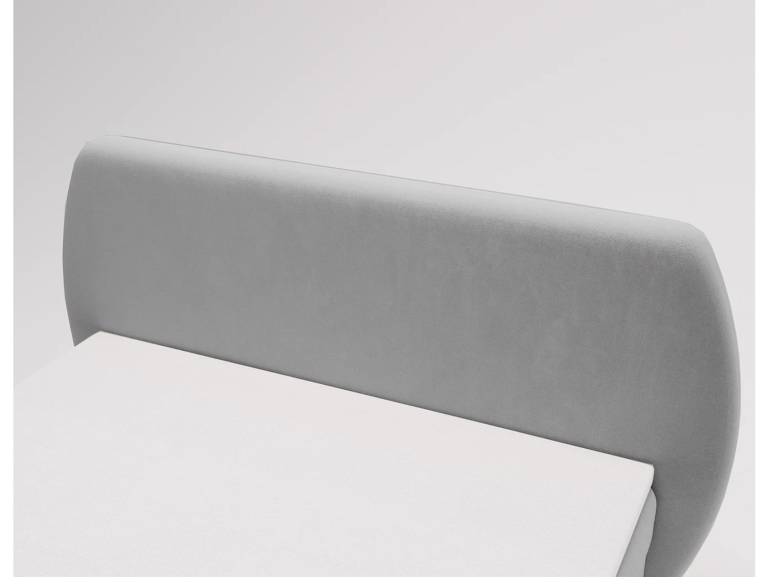 Boxspringbed 160x200 Cartagena - bed met geïntegreerde veringmatras, topper, opbergruimte - gestoffeerd bed lichtgrijs (Komodo 20)