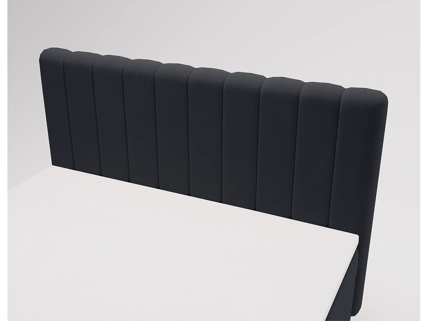 Tweepersoonsbed 140x200 Florence Box, gestoffeerd bed met opbergruimte - bed met matras en topper, zwart (Komodo 23)