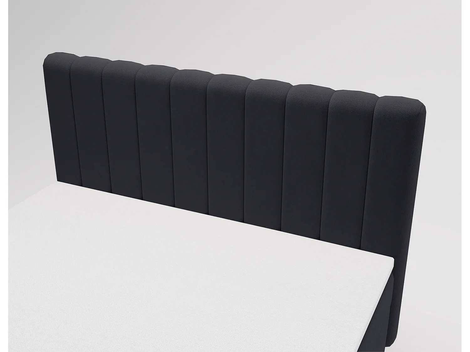 Tweepersoonsbed 160x200 Florence Box, gestoffeerd bed met opbergruimte - bed met matras en topper, zwart (Komodo 23)