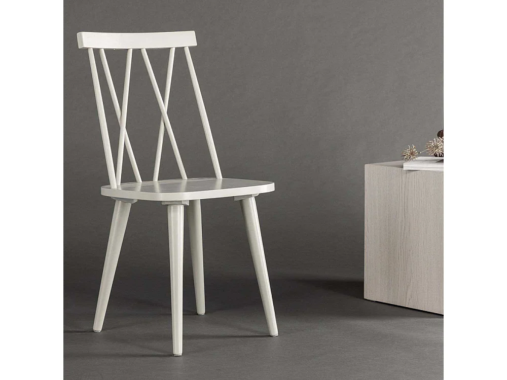 Chaise en bois d'hévéa Mariette