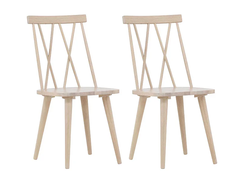 Chaise en bois d'hévéa Mariette