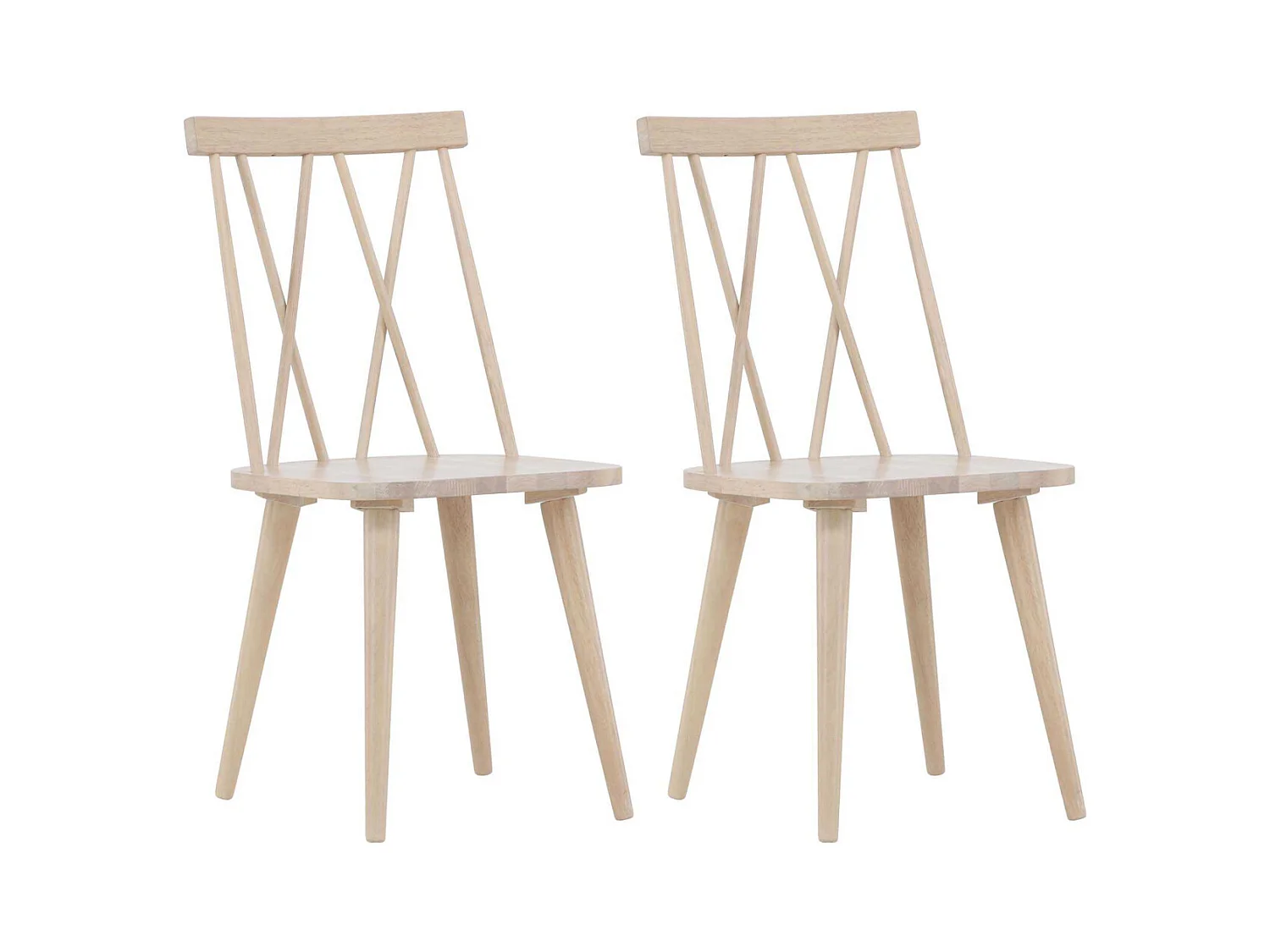 Chaise en bois d'hévéa Mariette