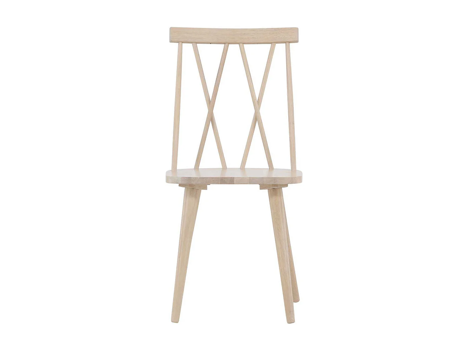 Chaise en bois d'hévéa Mariette (Lot de 2)