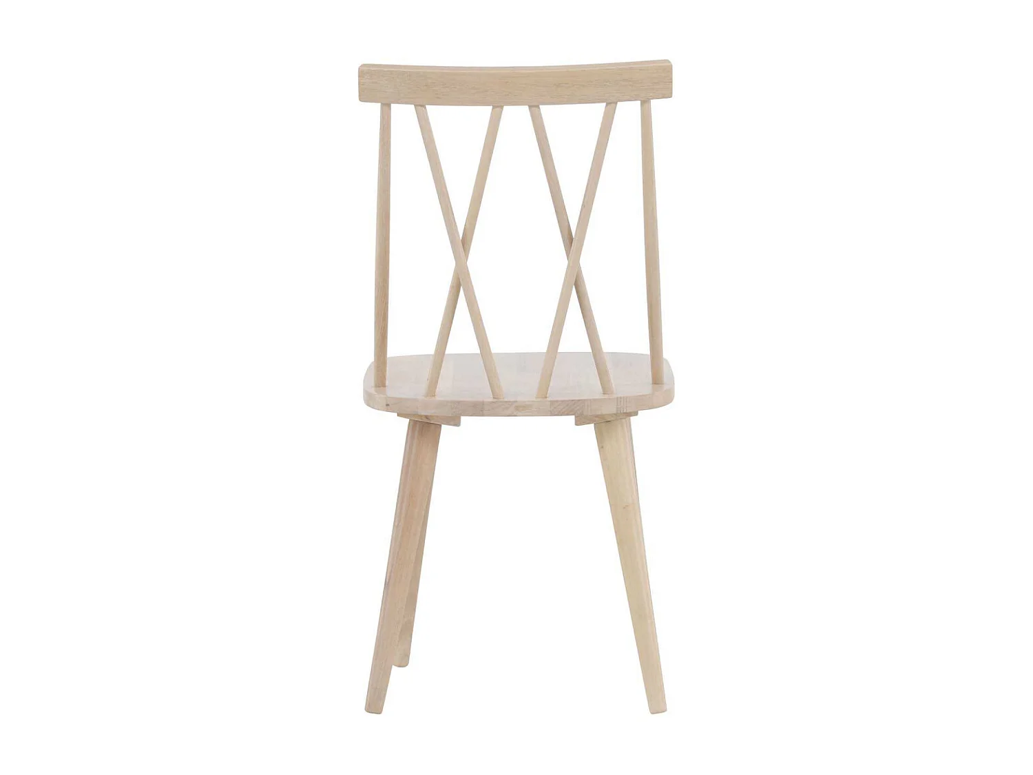 Chaise en bois d'hévéa Mariette (Lot de 2)