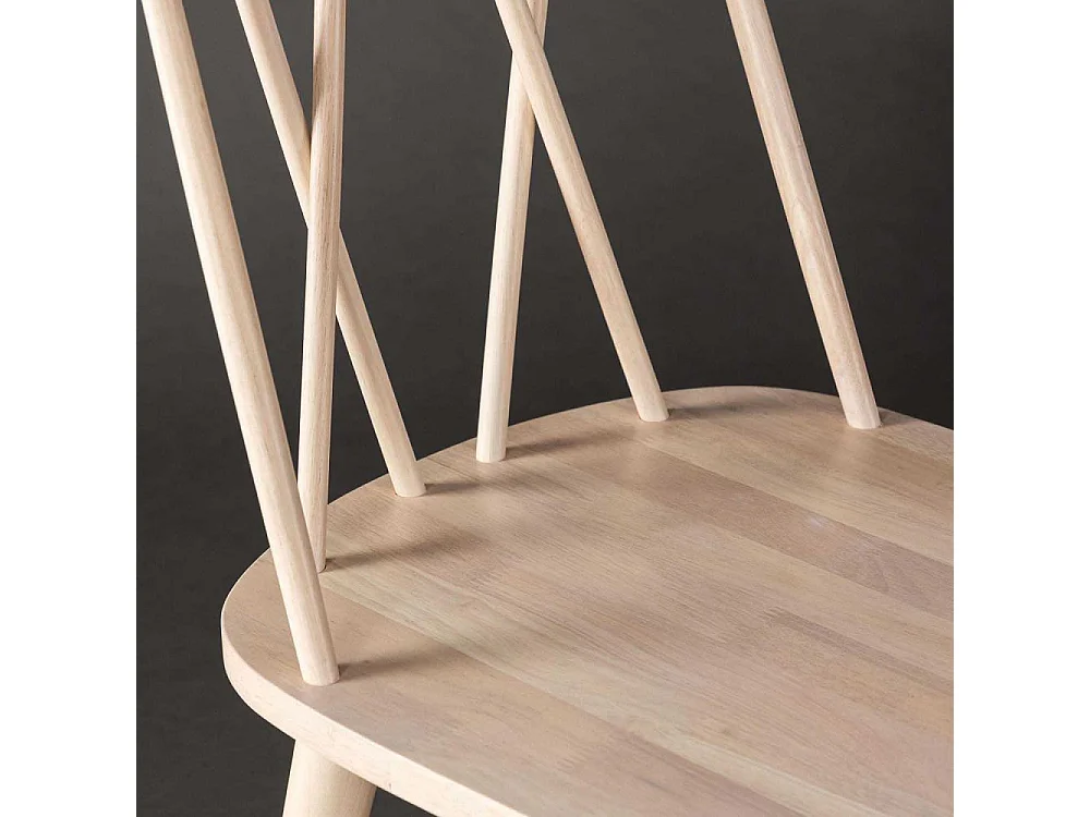 Chaise en bois d'hévéa Mariette (Lot de 2)