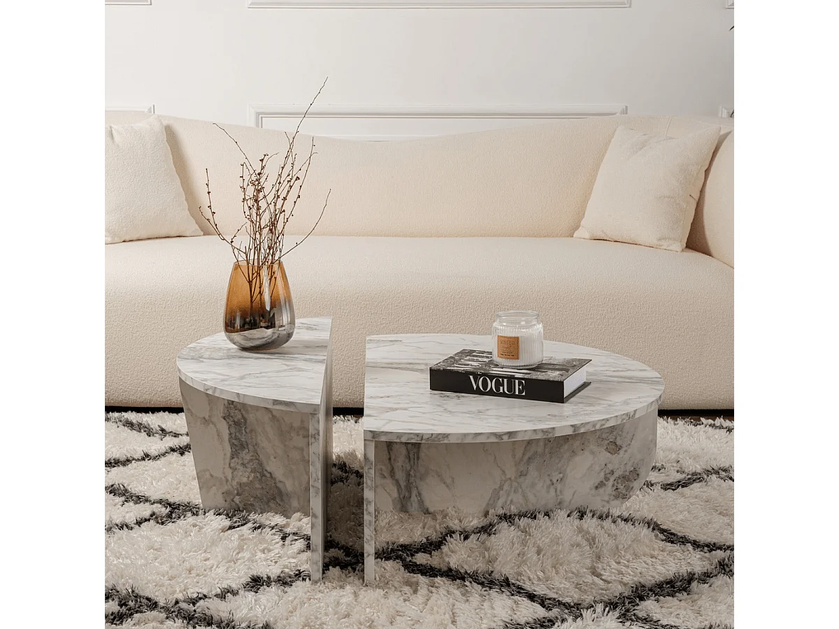 Lot de 2 tables basses L90 cm - ORION