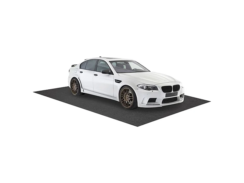 Waterdichte Garage Vloermat 252,5 x 221 cm, Herbruikbare en Wasbare Antislip Automat met Dubbelzijdige Kleefband, voor Autoreparatie, Grijs
