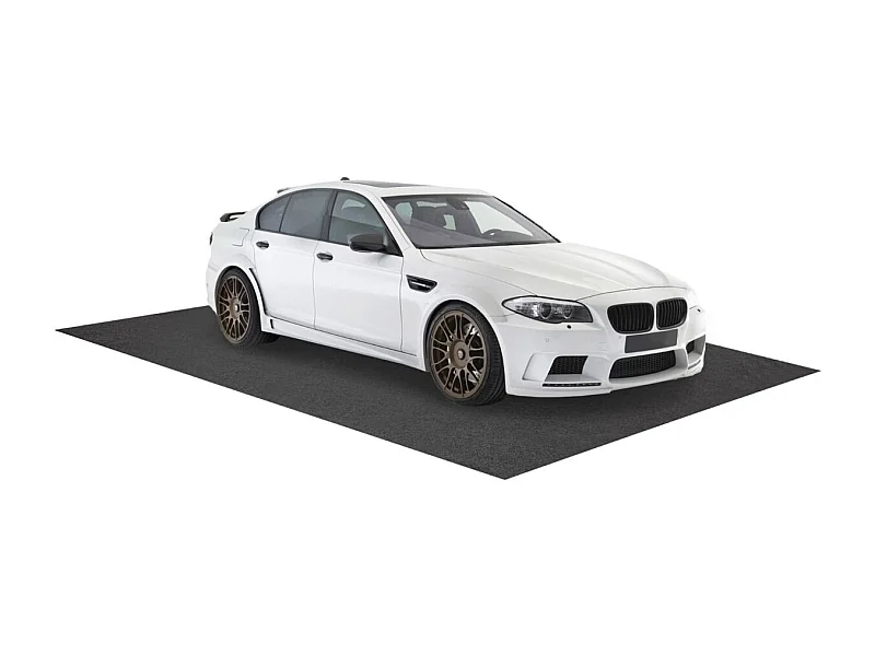 Tapis de Sol pour Garage Imperméable 252,5 x 221 cm, Tapis Antidérapant Voiture Réutilisable et Lavable avec Ruban Adhésif Double Face, pour Motoréparation Automobile, Gris