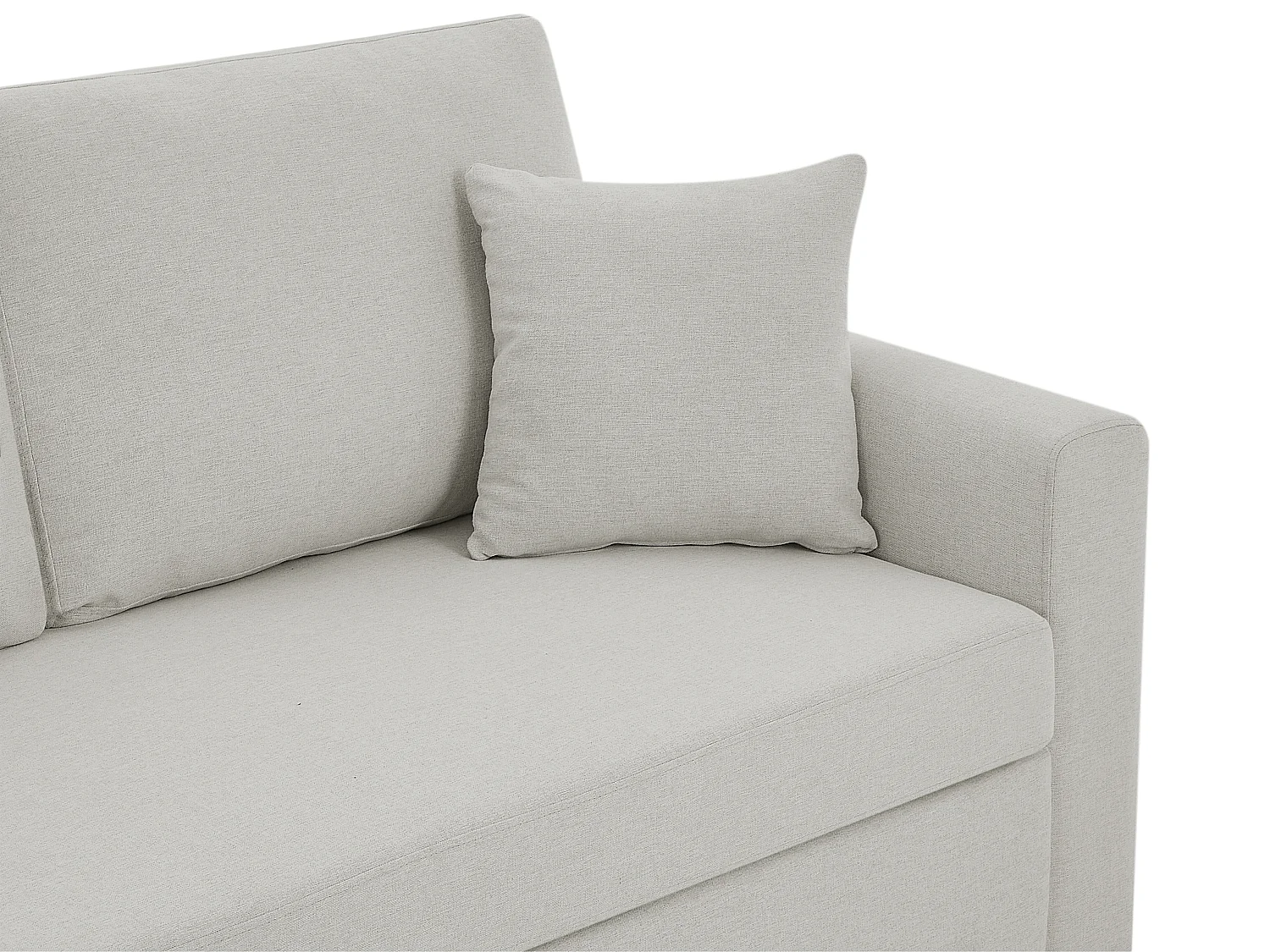 Canapé 3 places convertible en tissu beige INIZOR