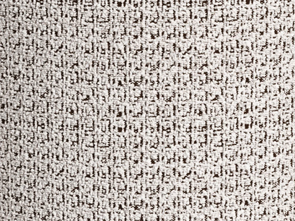 Pouf en tissu chiné blanc et noir MIALARA