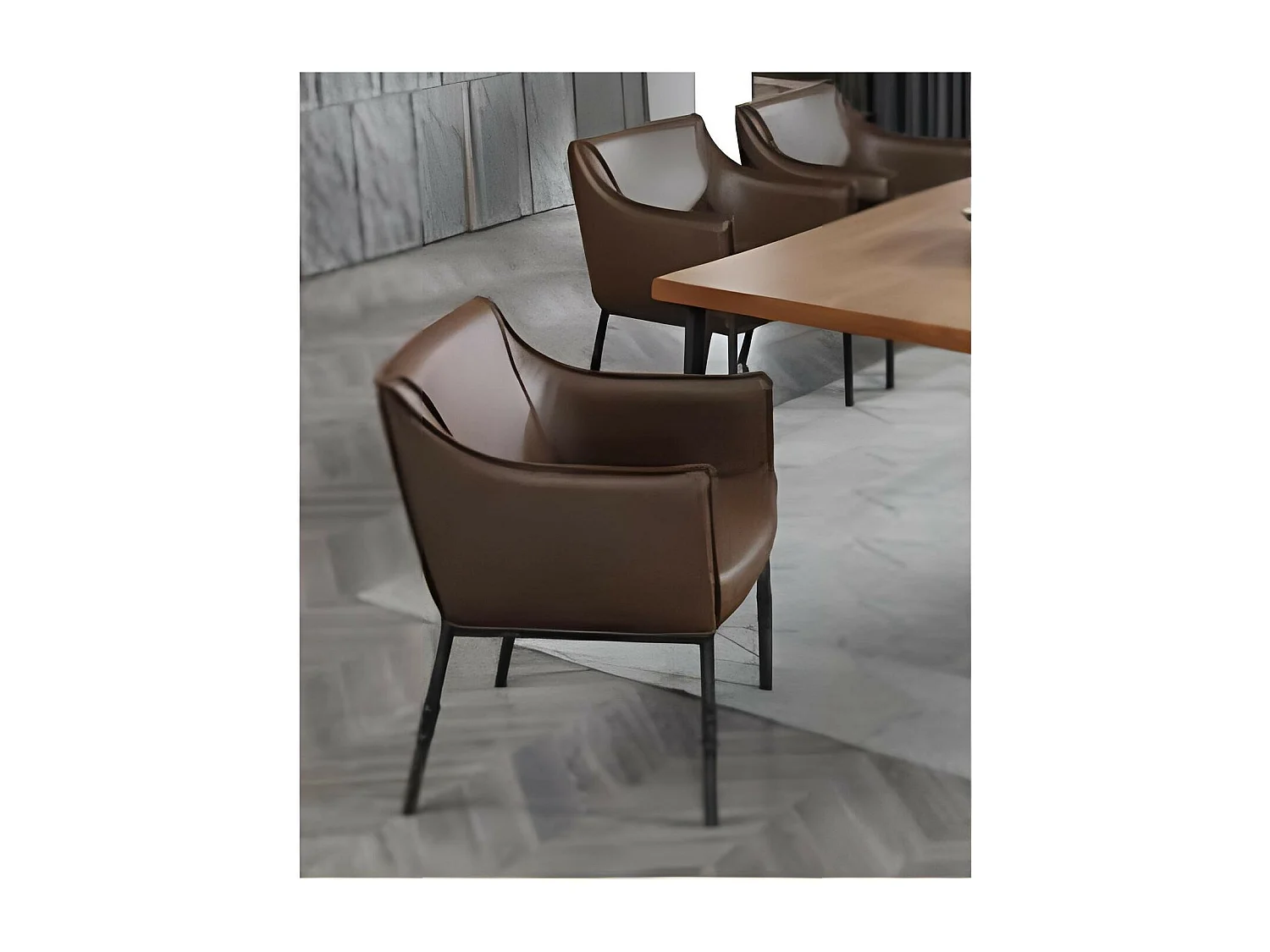 Sedia Tigre/Ecopelle/Marrone