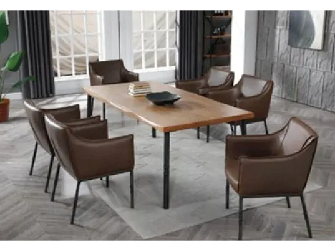 Sedia Tigre/Ecopelle/Marrone