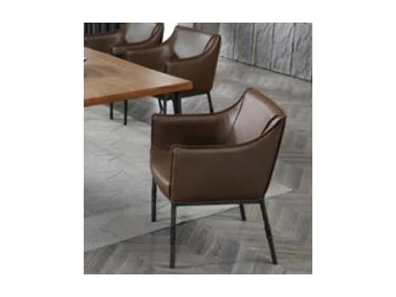 Chaise Tigre/Faux cuir/Marron