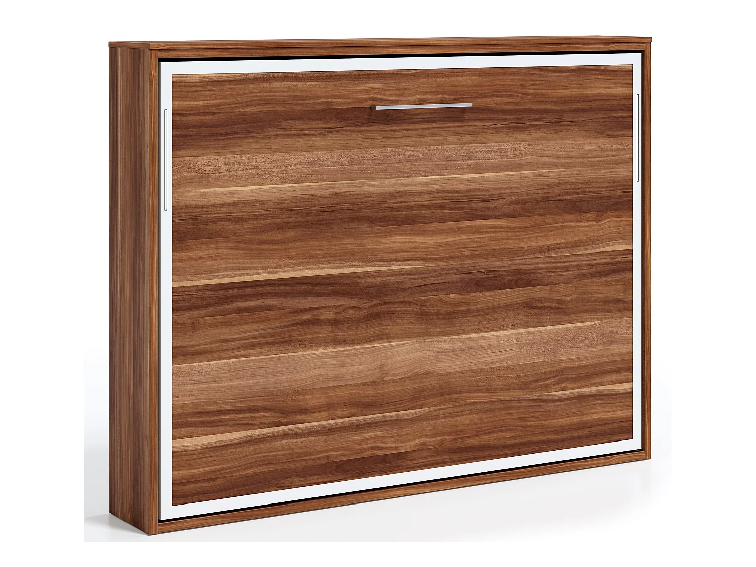 Lit escamotable horizontal 160x200 Angelina-Avec matelas-Encadrement Ciment-Façade Ciment